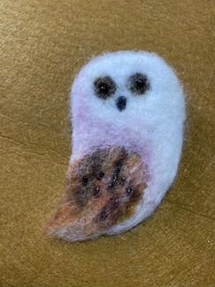 Брошь ручная работа, валенная шерсть