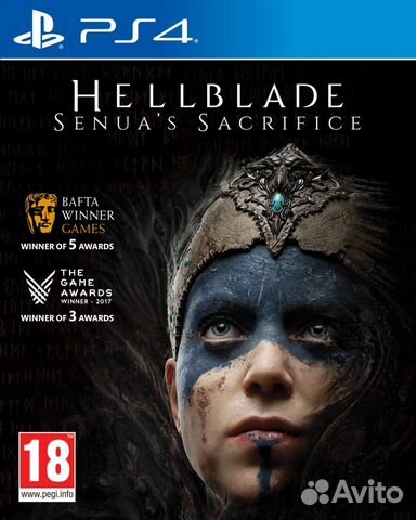 PS4 диск Hellblade: Senua's Sacrifice,новый,в упак