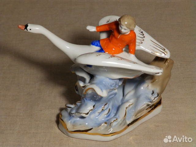 Статуэтка СССР гуси-лебеди дулёво