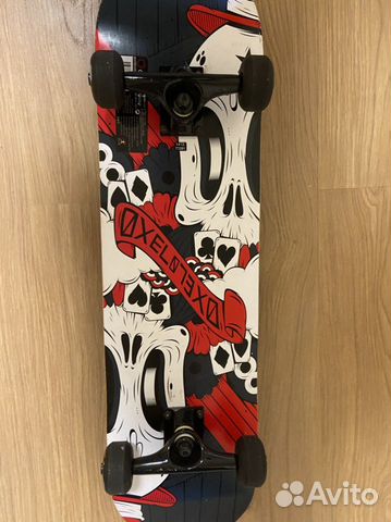 Скейтборд oxelo mid poker red