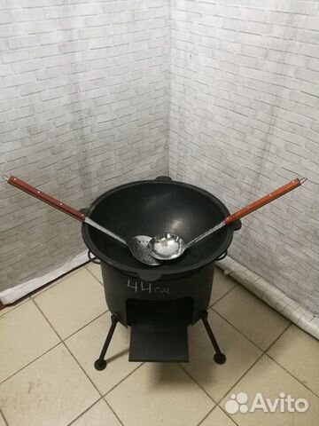 Узбекский казан 22 л+печь 440мм 2мм (комплект)