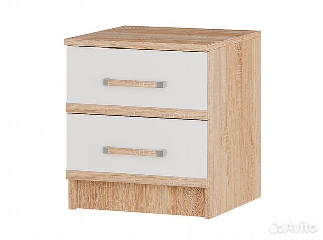 Тумбы сакура (2 шт) Дуб Сонома/Белый