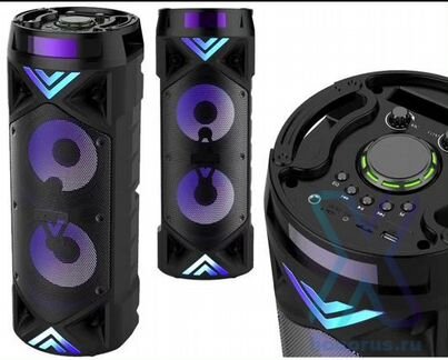 Большая мощная колонка комбик с микрофоном ZQS6201