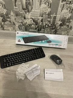 Беспроводная клавиатура и мышь logitech mk220