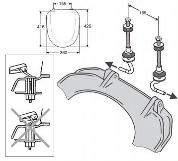 Сиденье с крышкой унитаза Ido Trevi E