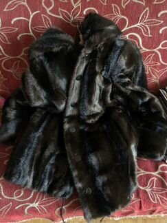 Пальто женское шерстяное + шуба из искусственного