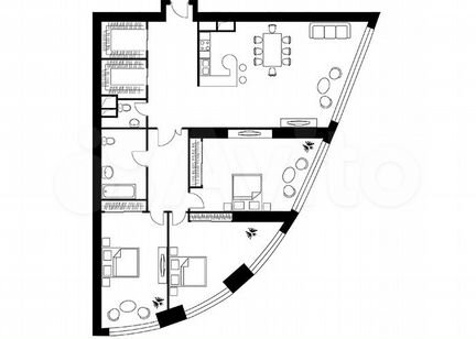 3-к квартира, 165.6 м², 46/56 эт.