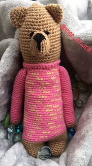 Вязаная игрушка, Мишка, ручная работа