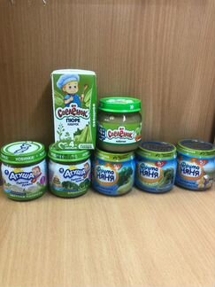 Детское питание. Овощные, мясные пюре, каши
