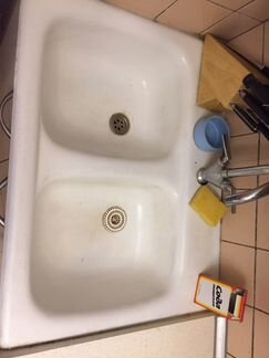 Чугунная раковина 2 секции