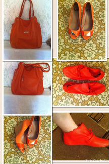 Оранжевые туфли+ сумка