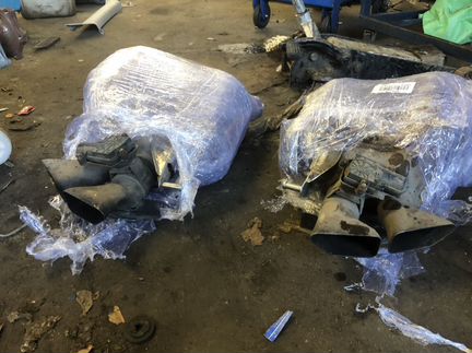 Глушитель банка a8 Audi d4 рестайлинг