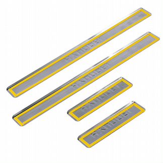 Накладки внутренних порогов hyundai Solaris II (2017), штамп hyundai (нерж. сталь) (к-т 4 шт.), Dollex NPS-105