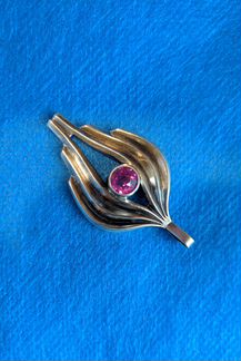 Кулон, подвеска (серебро, аметист). СССР