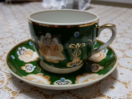 Чайная пара Вербилки, винтаж, дфз