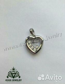 Золотой кулон под Chopard с бриллиантами