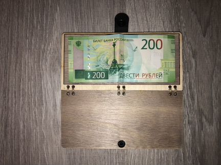 Подарочный конверт из дерева на рождение дочки