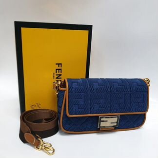 Новая женская сумка через плечо Fendi синяя