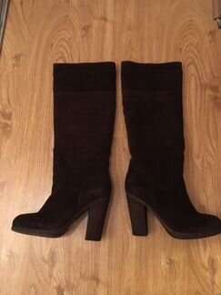 Зимние сапоги из замши