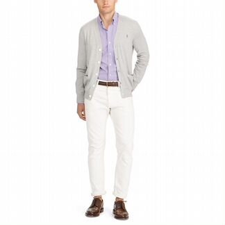 Хлопковый кардиган на пуговицах с V-образным вырез