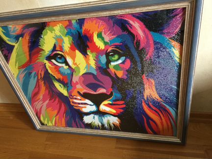 Алмазная вышивка 75Х80 Лев