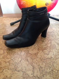 Полусапожки ботинки чёрные кожа