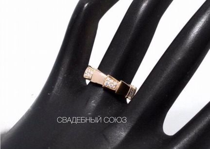 Золотое кольцо Bvlgari с бриллиантами 0.5 ct