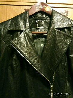 Шикарная новая фирменная кожанная куртка косуха