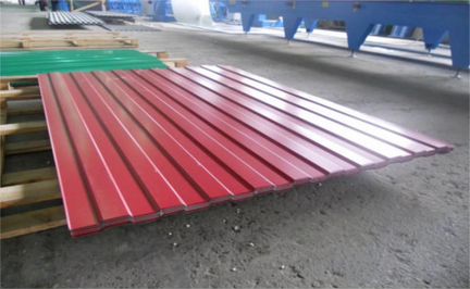 Профнастил С8 вишня 1,2х2 м