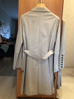 Плащ кожаный нат.кожа