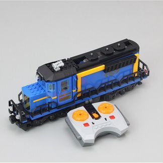 Lego 60052 Синий Грузовой поезд (аналог)