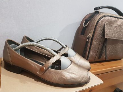 Сумка и туфли натур кожа набором