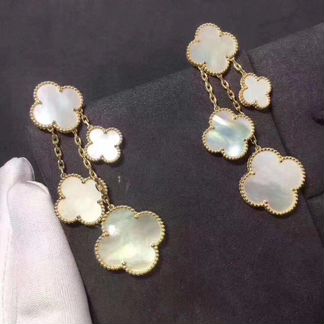 Серьги Van cleef 2 и 4 мотива