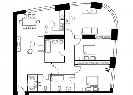 3-к квартира, 143.1 м², 37/56 эт.