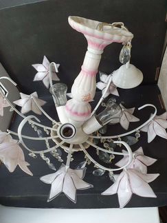 Люстра фарфоровая / стеклянная / хрустальная