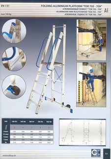 Профессиональная стремянка алюминиевая elkop TOR