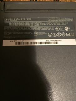 Ноутбук Zenith Data Systems Z-noteflex ретро