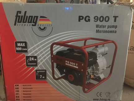 Мотопомпа Fubag PG 900T Новая