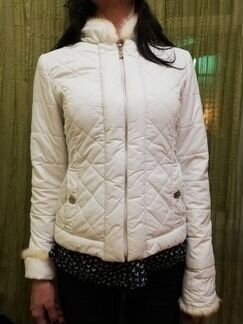 Куртка женская зимняя пуховик белый М