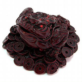 Трехпалая Жаба с Монетой Китайская статуэтка RU512