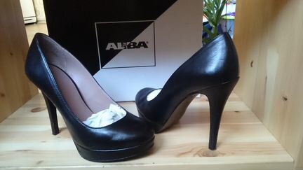 Туфли кожаные черные Alba