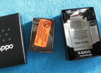 Zippo Premium Howling Wolf Black Ice зажигалка