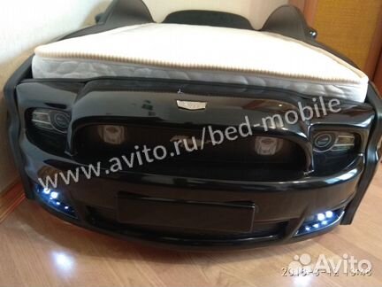 Кровать машина Мустанг 3D черный