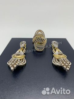 Новое кольцо и Серьги из золота с бриллиантами