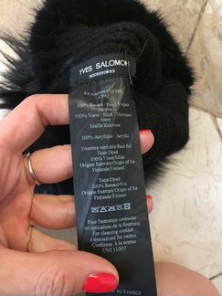 Меховая шапка Yves Salomon оригинал новая