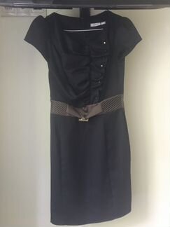 Платье футляр темно синее