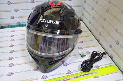 Шлем снегоходный с подогревом Kioshi модуляр