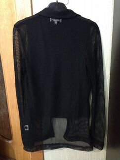 Прозрачная кофта-сетка и топик