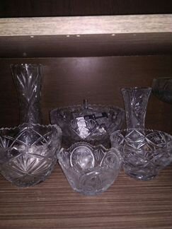 Конфетницы, вазы, хрусталь СССР