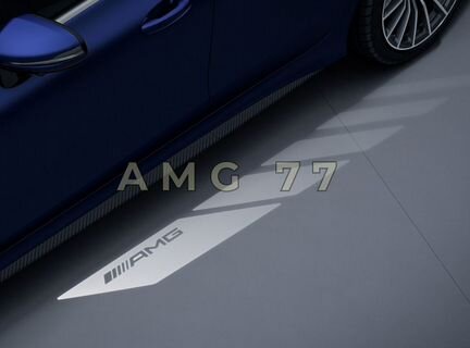 Оснащение подсветкой порогов Mercedes AMG GT